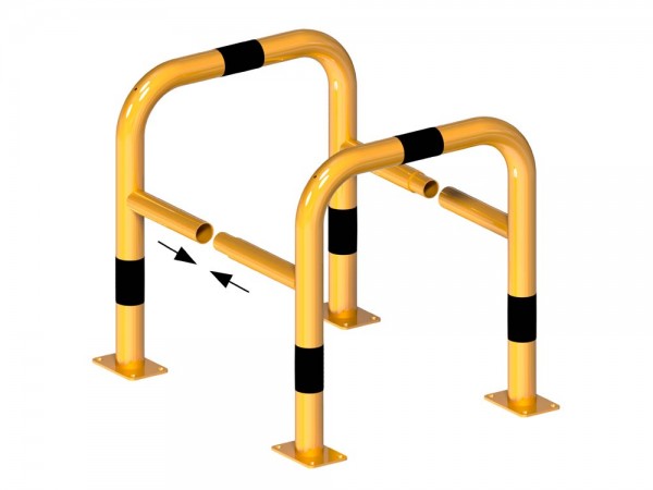 Schutzbügel für Säulen Stahlrohr Ø 60 mm (gelb/schwarz)