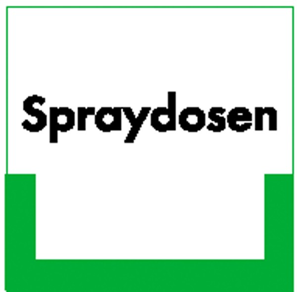 Abfallkennzeichnung - Textschild Spraydosen