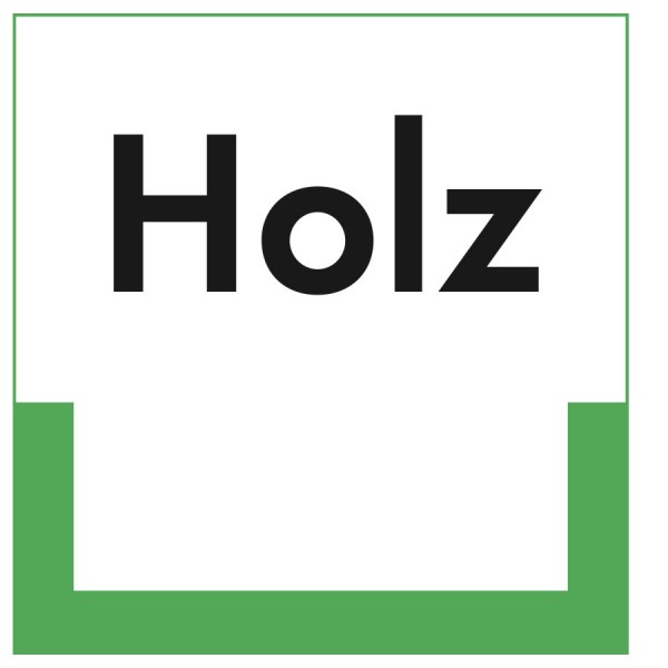 Abfallkennzeichnung - Textschild Holz