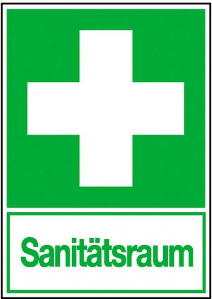 Erste-Hilfe-Kombischild Erste Hilfe - Sanitätsraum