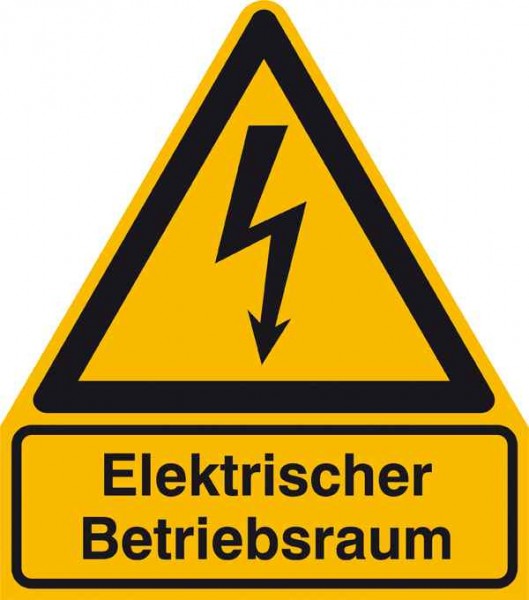 Warn-Kombischild Elektrischer Betriebsraum