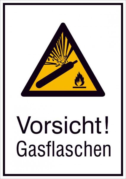 Warn-Kombischild Vorsicht! Gasflaschen