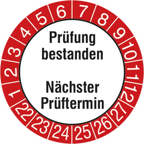 Prüfplakette Prüfung bestanden Nächster Prüftermin