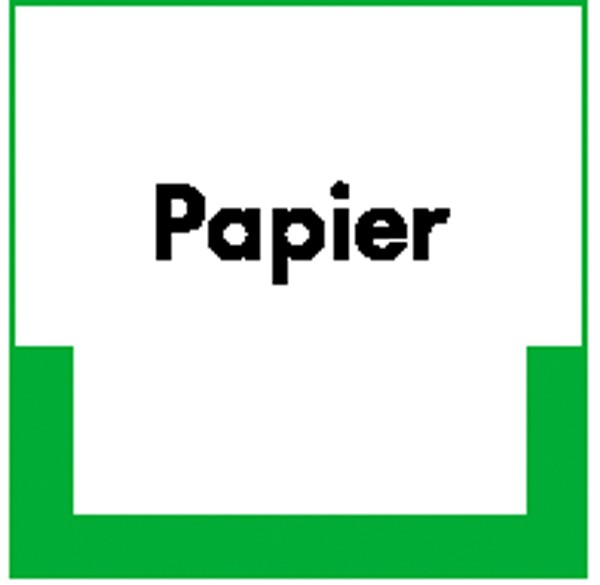 Abfallkennzeichnung - Textschild Papier