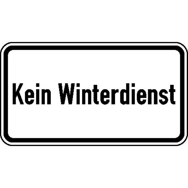 Zusatzzeichen Nr. 2026 Kein Winterdienst