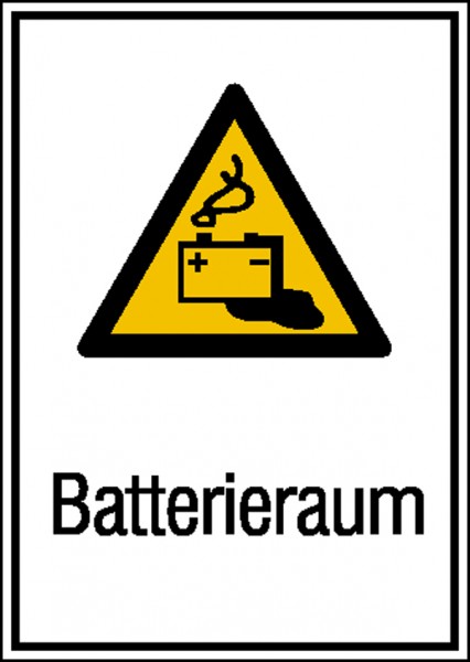 Warn-Kombischild Batterieraum