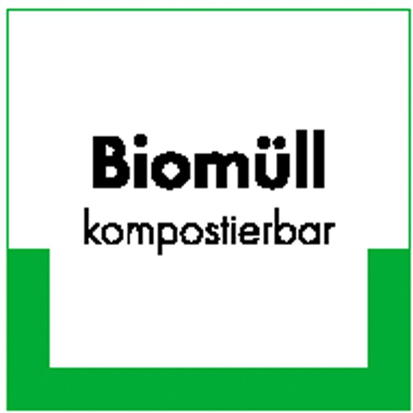 Abfallkennzeichnung - Textschild Biomüll