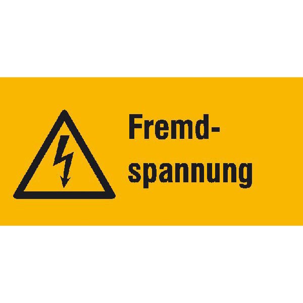 Warn-Kombischild Fremdspannung