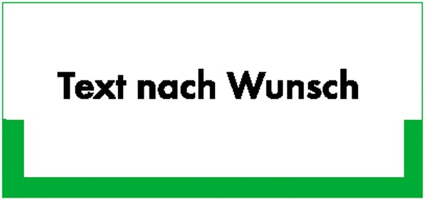 Abfallkennzeichnung - Individuelles Hinweisschild mit Text nach Wahl