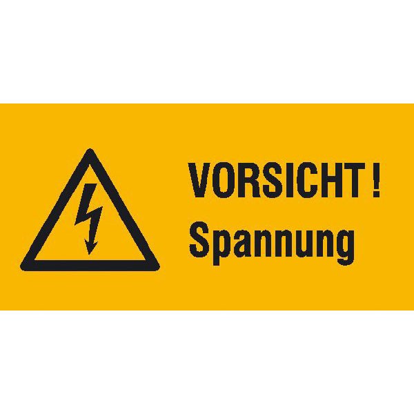 Warn-Kombischild Vorsicht Spannung