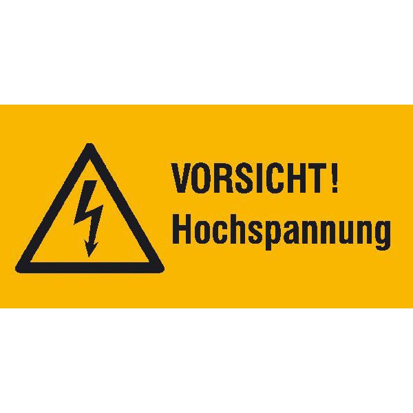 Warn-Kombischild Vorsicht! Hochspannung